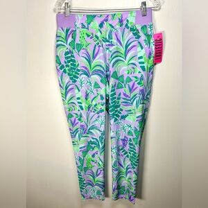 Lilly Pulitzer Luxletic Run Around Pants Purple Iris on the Chase sz Medium NWT
